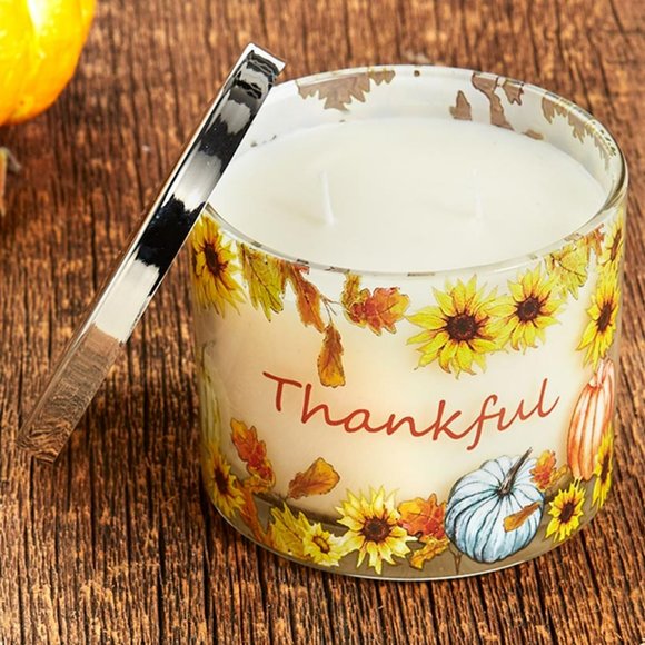 Thankful Pumpkin 2 wick Candle - Picture 1 of 1